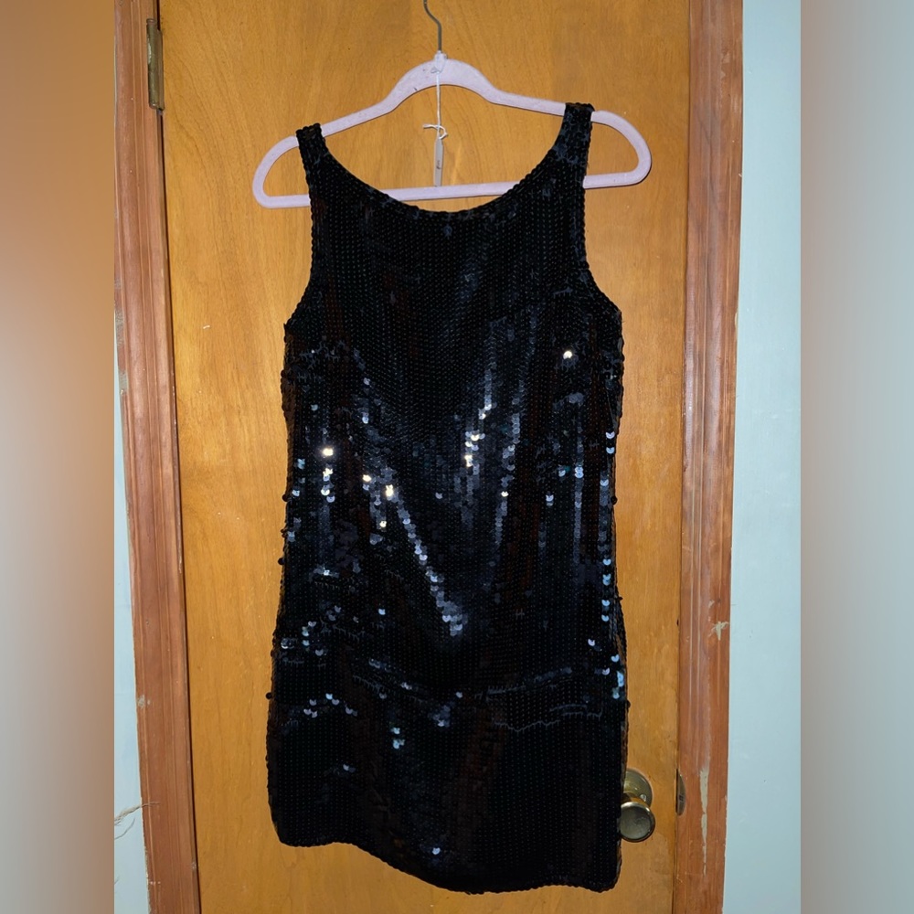 Banana Republic Little Black Sequins Dress